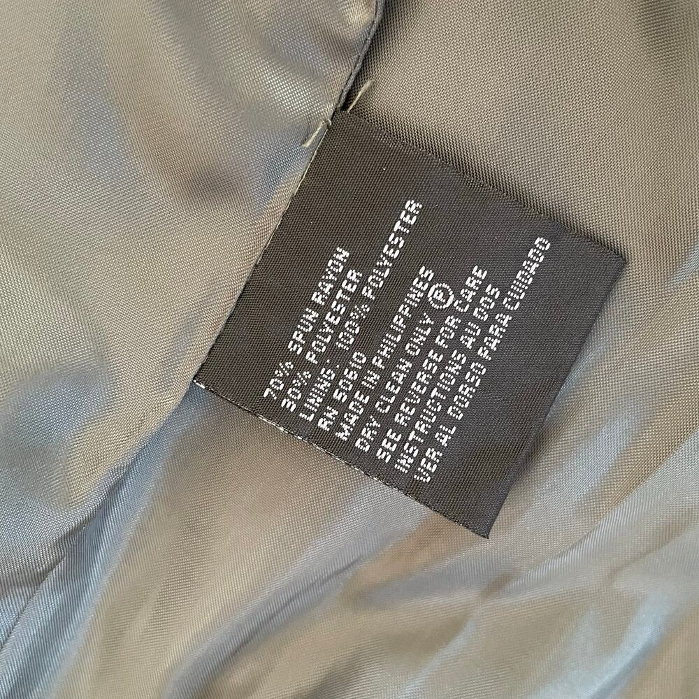 Le Suit Houndstooth Blazer Coat Tailored Longline Quiet Luxury Sz 8 Y2K Office - Picture 8 of 12